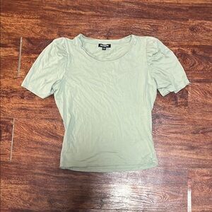 Green Puff Sleeve Top